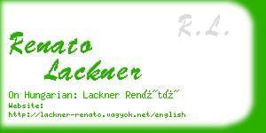 renato lackner business card